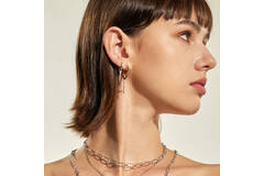  Pop Charms - Ohrringe mit Clipverschluss - Silber / rhodiniert - Zirkonia - 1cm